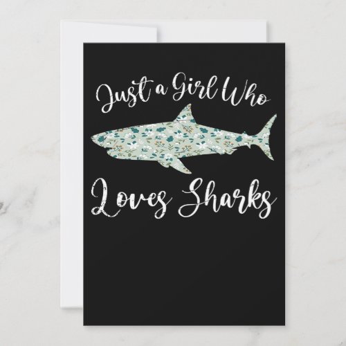 Just A Girl Who Loves Sharks _ Gifts Ocean Shark Save The Date