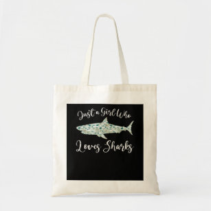 Just A Girl Who Loves Sharks - Gifts Ocean Shark Tote Bag