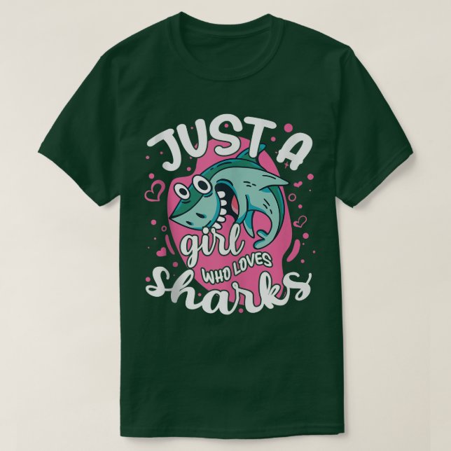 Just a Girl Who Loves Sharks Tank Top (Design Front)