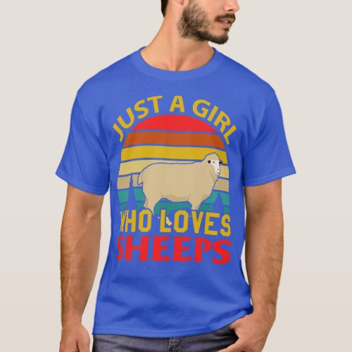 Just A Girl Who Loves Sheep Sheeps Lover Gift T_Shirt