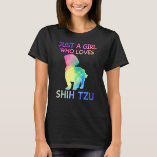 Just A Girl Who Loves Shih Tzu Funny Dog T-Shirt