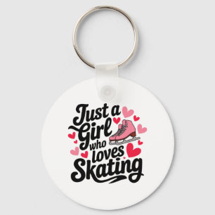 Just a Girl Who Loves Skating Keychain