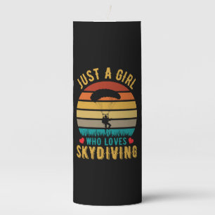 just a girl who loves skydiving pillar candle