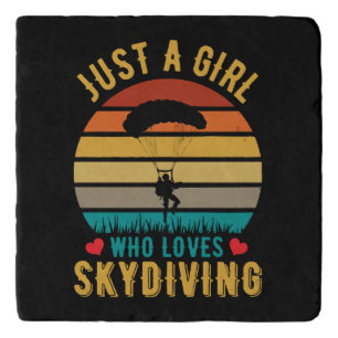 just a girl who loves skydiving trivet