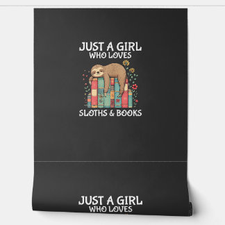 Just A Girl Who Loves Sloths and Books Cute Sloth Wallpaper