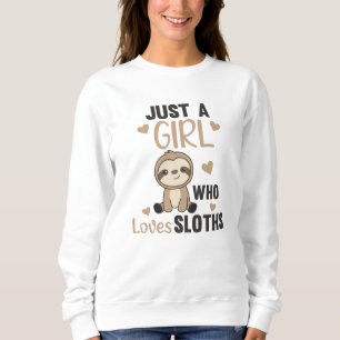 Just A Girl Who Loves Sloth's Cute Animals Vintage Sweatshirt