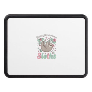 Just a Girl Who Loves Sloths Cute Tropical Floral  Hitch Cover