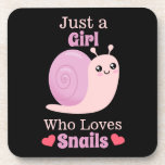 Just A Girl Who Loves Snails Beverage Coaster