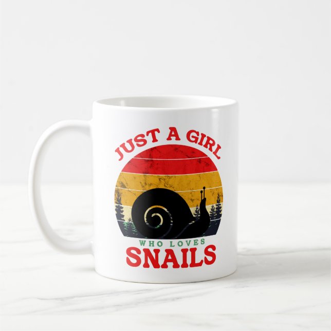 Just A girl Who Loves Snails Coffee Cup (Left)