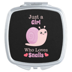 Just A Girl Who Loves Snails Compact Mirror