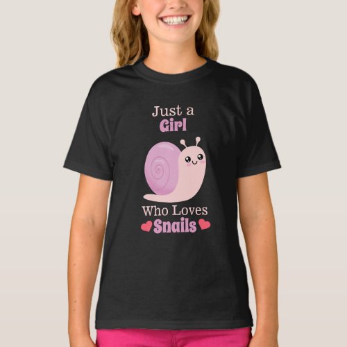 Just A Girl Who Loves Snails T_Shirt