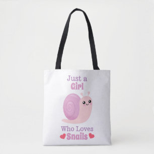 Just A Girl Who Loves Snails Tote Bag