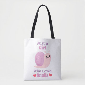 Just A Girl Who Loves Snails Tote Bag