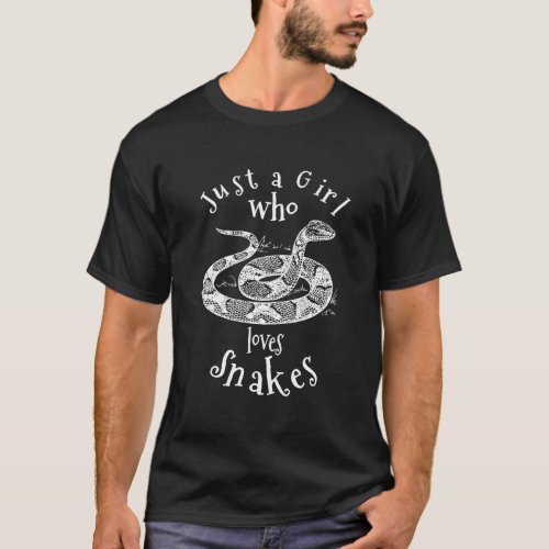 Just A Girl Who Loves Snakes Cute Gifts For Women  T_Shirt