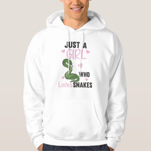 Just a girl who loves snakes cute snake for girls hoodie