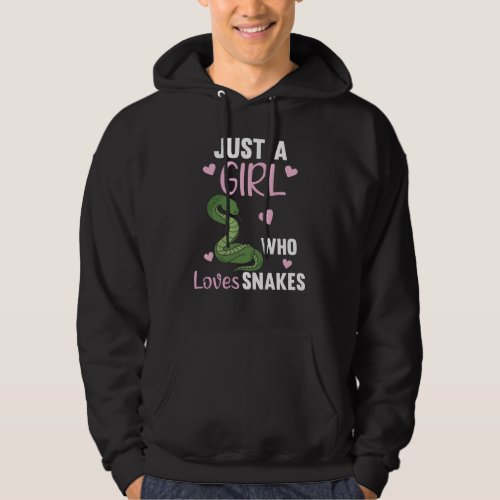 Just a girl who loves snakes cute snake for girls hoodie
