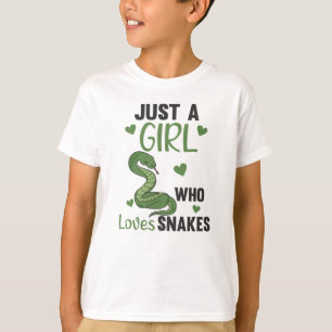 Just a girl who loves snakes cute snake for girls T-Shirt