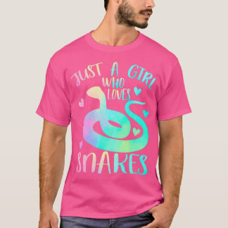 Just A Girl Who Loves Snakes Cute Snake Lover Girl T-Shirt