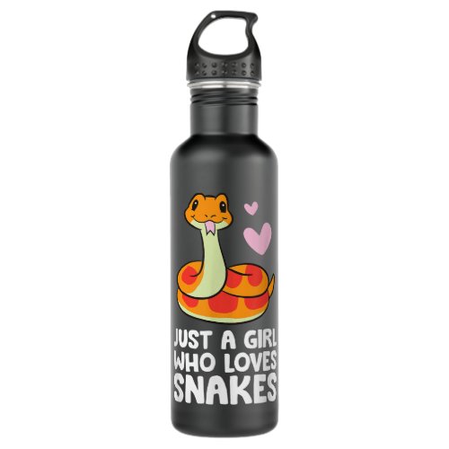 Just a Girl Who Loves Snakes Cute Snake Stainless Steel Water Bottle