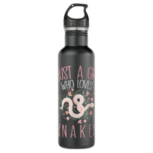 just a Girl Who Loves Snakes Cute Snake Themed Lov Stainless Steel Water Bottle