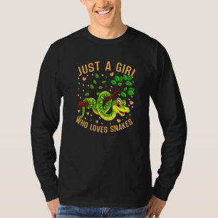 Just a Girl Who Loves Snakes Cute Snake Themed Lov T-Shirt