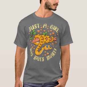 Just A Girl Who Loves Snakes Heart Snake Lover Val T-Shirt