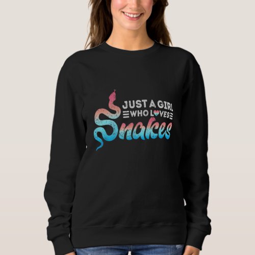 Just A Girl Who Loves Snakes Watercolor Reptile Sweatshirt