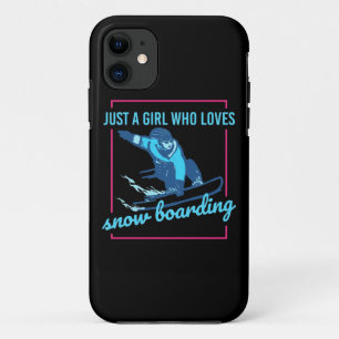 Just A Girl Who Loves Snowboarding iPhone 11 Case