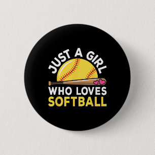 Just A Girl Who Loves Softll Cute Softll Lover Button