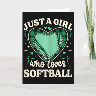 Just A Girl Who Loves Softll Teen Girl Kids Softll Card