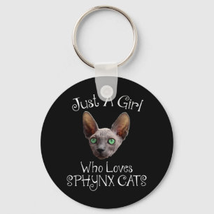 Just A Girl Who Loves Sphynx Cats Keychain