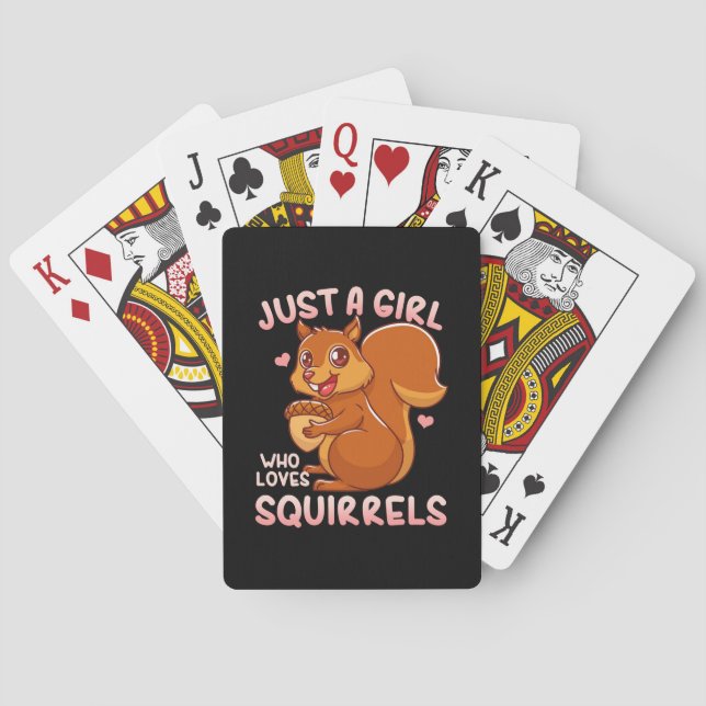 Just A Girl Who Loves Squirrels Poker Cards (Back)