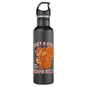 Just A Girl Who Loves Squirrels Stainless Steel Water Bottle