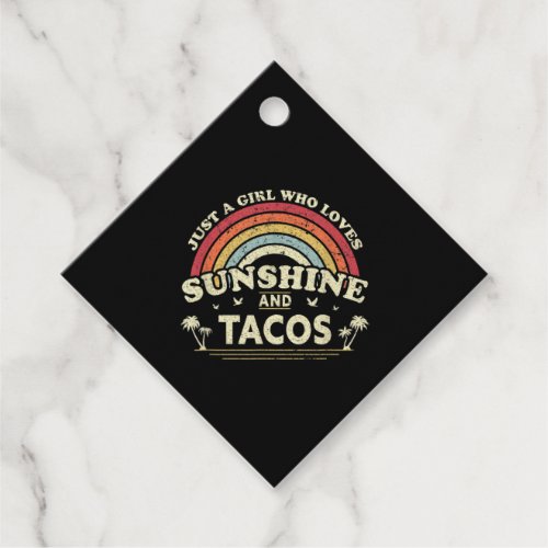 Just A Girl Who Loves Sunshine And Tacos Favor Tags