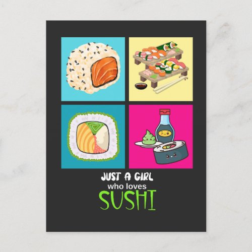 Just a girl who loves Sushi     Postcard