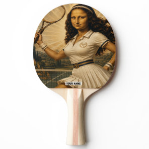 Just A Girl Who Loves Tennis Funny Mona Lisa  Ping Pong Paddle