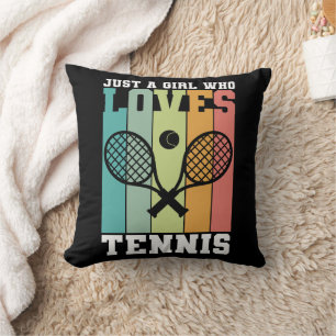 Just a girl who loves Tennis Tennis Player Gifts Throw Pillow