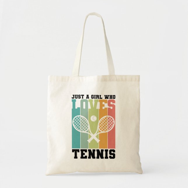 Just a girl who loves Tennis | Tennis Player Gifts Tote Bag (Front)