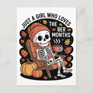 Just a Girl Who Loves the Ber Months Christmas Holiday Postcard