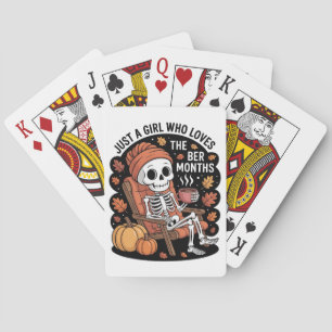 Just a Girl Who Loves the Ber Months Christmas Poker Cards