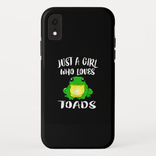 Just A Girl Who Loves Toads  Frog Lover Gifts iPhone XR Case