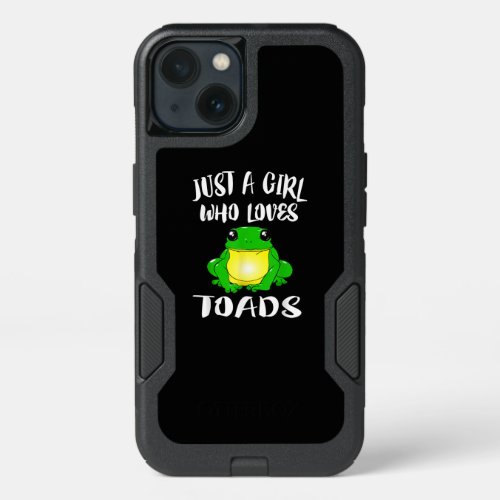 Just A Girl Who Loves Toads  Frog Lover Gifts iPhone 13 Case