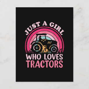 Just A Girl Who Loves Tractors Enclosure Card