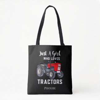 Just A Girl Who Loves Tractors Novelty Tote Bag