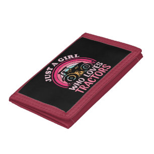 Just A Girl Who Loves Tractors Tri-fold Wallet