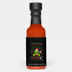 Just A Girl Who Loves Turtle Matching Christmas Pa Hot Sauces