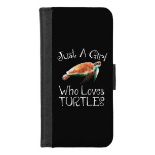 Just A Girl Who Loves Turtles iPhone 8/7 Wallet Case