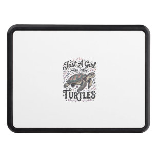 Just A Girl Who Loves Turtles Vintage Shirt Design Hitch Cover