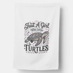 Just A Girl Who Loves Turtles Vintage Shirt Design House Flag