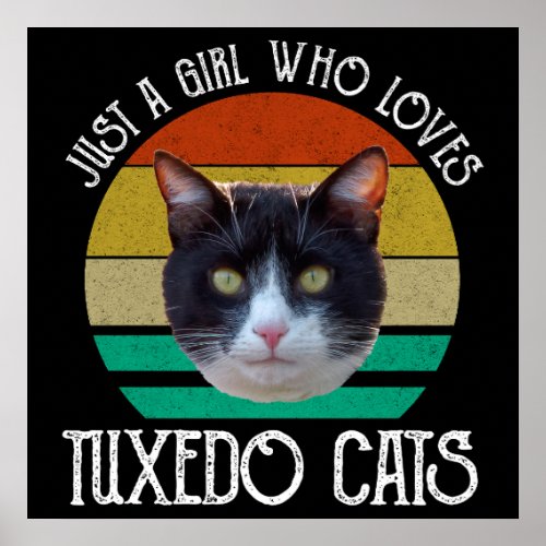 Just A Girl Who Loves Tuxedo Cats Poster